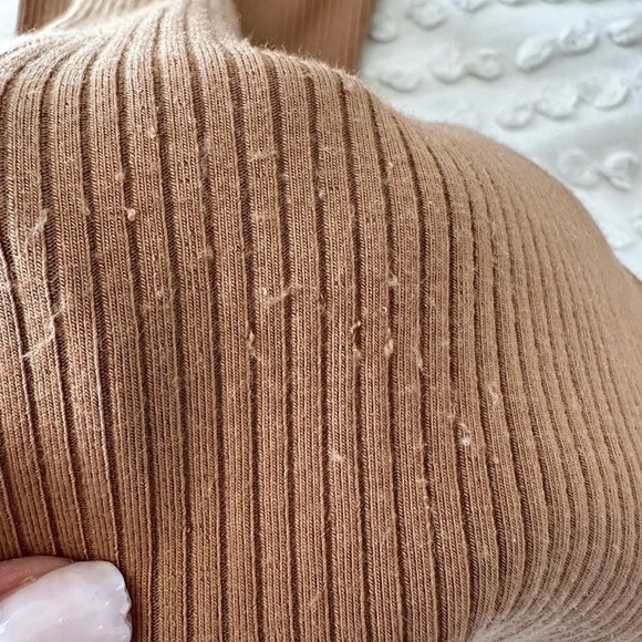 Reformation Kassia Ribbed Knit Pants in Butterscotch - Picture 14 of 14